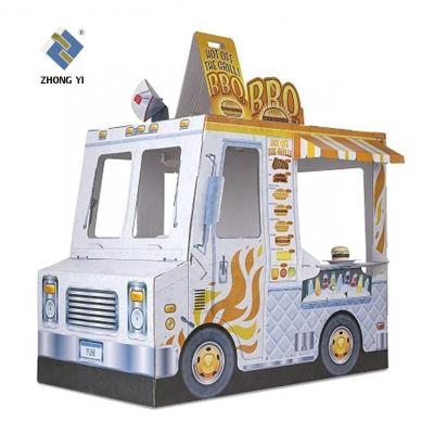 China Hot Shop DIY Toys Cardboard Tank Home Theater House Cardboard Car Interior Houses for sale