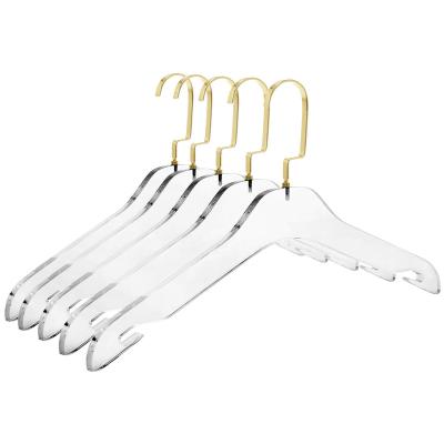 China Durable Hot Selling Classic Acrylic Clear Clothes Hanger Custom Acrylic Hangers For Clothes for sale