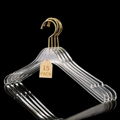 China Best Selling Durable Wholesale Plastic Hanger High Level Acrylic Hanger For Clothes for sale