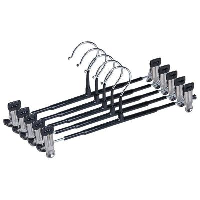 China High Quality Space Saving Pant Hangers Space Saving Multifunctional Removable Skirt Pants Hanger With Clips for sale