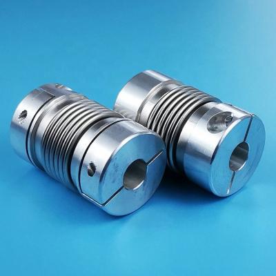 China Industrial Equipment Bore 40mm Stainless Steel Spring Coupling Shaft External Metal Bellow Coupling for sale