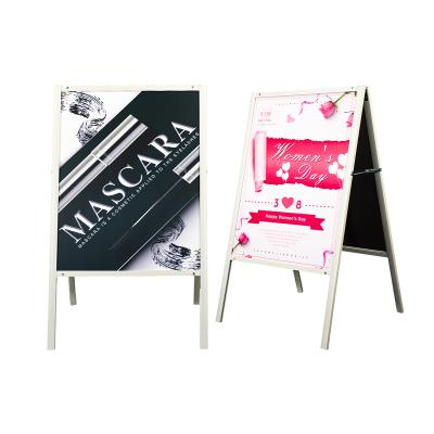 China Aluminum Indoor Outdoor Advertising / One Frame Gantry Mobile One Frame Greeting Card Display Stand for sale