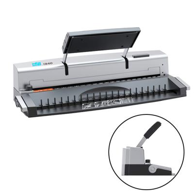 China DSB CB-60 factory direct 19/21 holes paint A4 binding machine manual easy operation perfect binding machine for sale