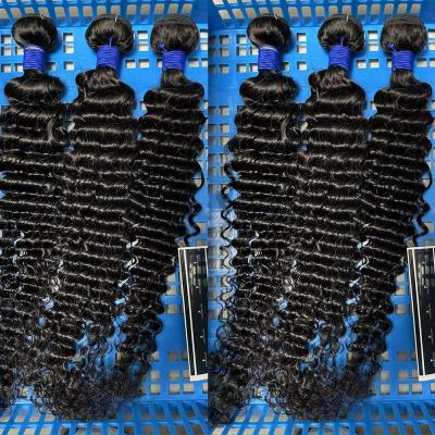 China Brazilian Hair Vendor Hair Extension Cuticle Aligned Human Raw Unprocessed Brazilian Deep Wave Virgin Hair Bundles 12A Grade for sale