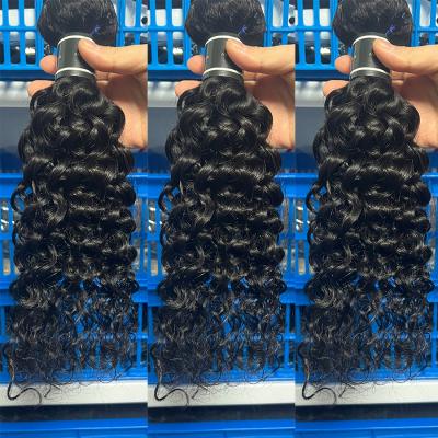 China Wholesale 12A Raw Brazilian Water Wave Cuticle Aligned Virgin Remy Hair Bundles Double Drawn Hair Extension Vendors for sale