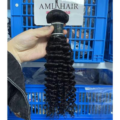 China 100% Unprocessed Remy Brazilian Raw Deep Curly Bundles Hair Wholesale Hair Extension Bundles for sale