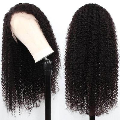 China Kinky Curl 180%, 200%, 250%Density Lace Front Wigs, 10A Grade 13x4 13x6 Silky Deep Curly Full Lace Pre Plucked Transparent Frontal Wigs for sale