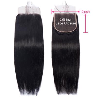 China 100% Unprocessed 100% Virgin Human Hair HD Lace Closure Top Quality Cuticle Aligned Straight Virgin Human Hair 4x4 5x5 6x6 HD Lace Closures for sale