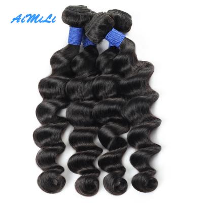 China Cuticle Aligned Human Raw Unprocessed 100% Virgin Hair AMLHAIR Silky Natural Wholesale Unprocessed Virgin Hair 100% Raw Unprocessed Hair Vendors Bundles Price List for sale