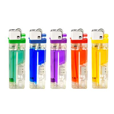 China Flint Flint Lighter Five Color Gas Tank With Butane Used For Recycle Using LED Flint Lighters for sale