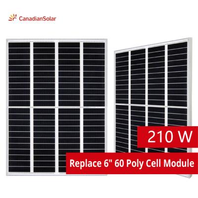 China Class A Mono-facial 210w 215w 220w 225w 230w Canadiansolar 157mm Cells Solar Panel For Sale for sale