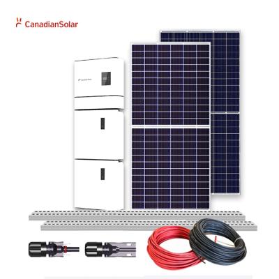 China New Generation Home All-in-ones 3kw 5kw 10kw 12kw Roof Power Hoop Hybrid Inverter Energy Storage Hybrid Solar Panel System for sale