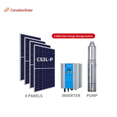 China Commercial or Canadian High Efficiency DC Solar Pumping Energy Storage Solar Powered Irrigation System for sale