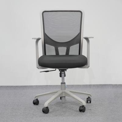 China Wholesale Mesh Nylon Modern Swivel Armrest Adjustable Chair (Height) Adjustable Staff Chair for Office with Wheels for sale