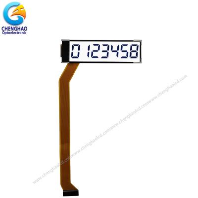 China Custom 7 Digit Segment LCD Display VA Negative Monochrome LCD Display for sale