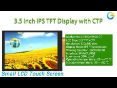 3.5 Inch Small LCD Touch Screen IPS TFT Halogen Free With CTP