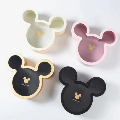 China Recycled materials wholesale transparent mickey face shape flower box fashion gift flower box for sale