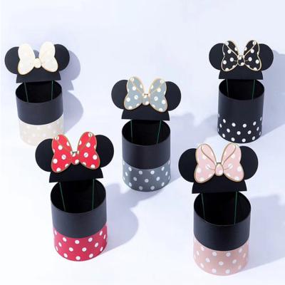 China Creative Reused Mickey Shape Small Lollipop Box Wedding Flower Box Materials Candy Box for sale