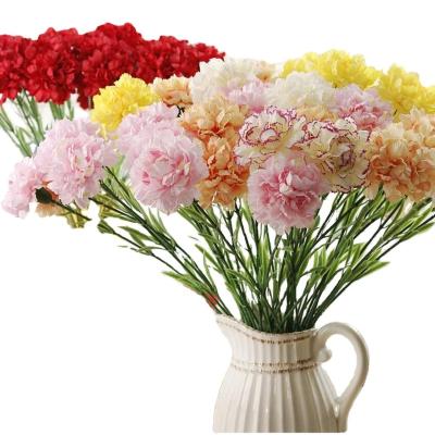 China High quality popular products simulation carnation home decoration natural contact promotion for sale