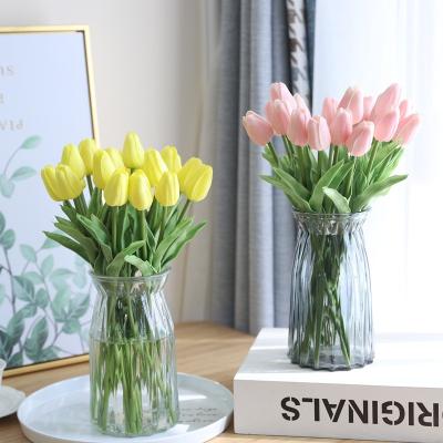 China Mini touch wedding garden decoration flower decoration artificial flower natural tulip for sale