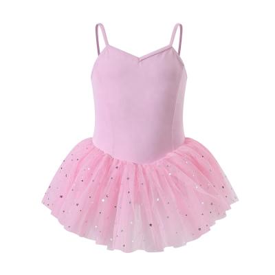 China Eco-friendly Colorful Ballet Dance Wear Camisole Training Leotard Kids Ballet Glitter Tutu for sale