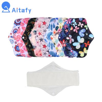 China Free Sample Women Sanitary Pads Super Absorbent Organic Bamboo Washable Fabric Menstrual Pads for sale