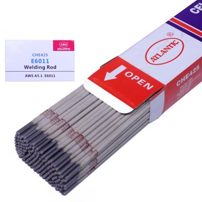 Cina Cosmetic Weld With Smooth And Shiny Appearance ATLANTIC OCEAN Factory Welding Rod Price EN ISO AWS Mild Steels Welding Rods Electrode E 6011 CHE425 BS in vendita