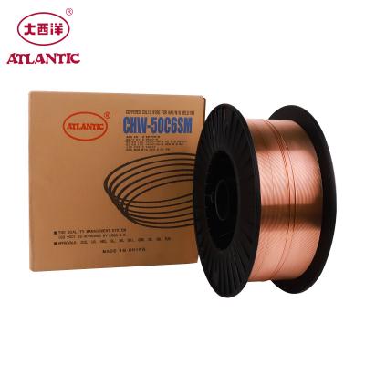 Cina AWS ATLANTIC Single Pass or Multipass Suit Welding Boats Structure Solid Wire Steel Gas Shielded Welds 0.8 0.9mm TIG Welding Wires ER70s-6 in vendita