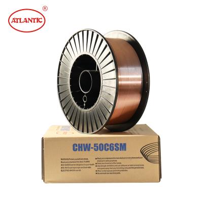 Китай Excellent Performance ATLANTIC OCEAN OEM ODM Factory Price High Tensile Strength Steel AWS A5 18-5 0.8mm MAG Mig Welding Wire ER70S-6 продается