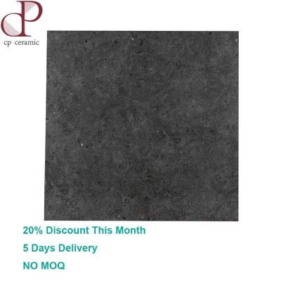 China Foshan Rustic Dark Gray 600*600 Garage Ceramic Flooring Tiles Price for sale