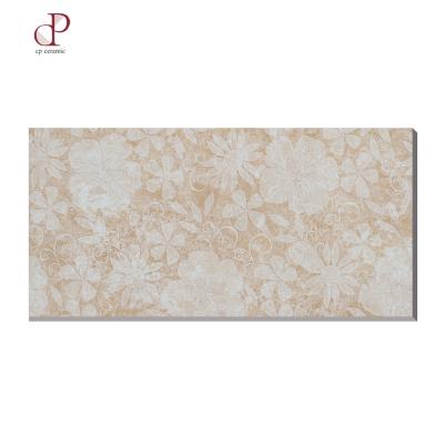 China Glazed Metal Tiles 12 x 24 Rectangular Kitchen Tiles Designs Picture Wall Tiles Pattern Ceramic Tile with Flower Design for sale