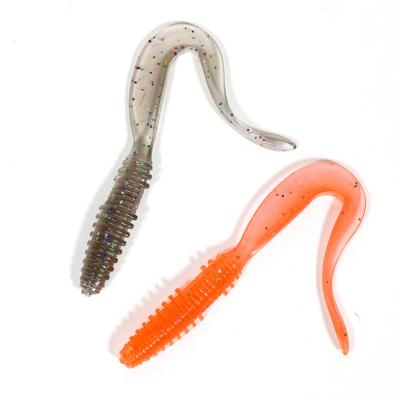 China Factory custom bulk shad artificial worm T tail fishing lure swim plastics soft baits NC-R001 for sale