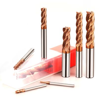 China Factory Wholesale 4 Flute Cutter Cutter R0.2 R0.5 R1 Radius Milling End Mill CNC Milling Cutter CNC Milling Cutter Cutting Tools Corner End Mill HRC55 carbide tip for sale