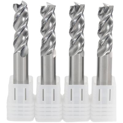 China CNC Machining Center HRC55 3 Flute Polishing Aluminum Carbide End Mills, Solid Carbide End Mills For Aluminum Processing for sale