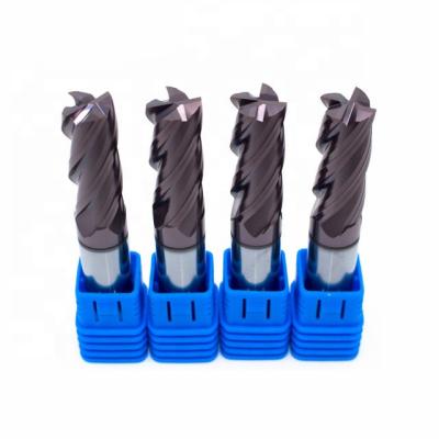 China Solid Carbide Endmill CNC Cutter Milling Milling Tool For Router Bit Manual Square Face End Mill HRC 45/55/60/70 metal milling cutter for sale