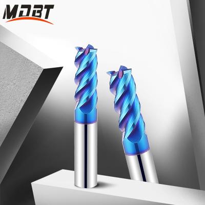 China Square HRC65 CNC Milling End Mills Assorted 4 Flutes Solid CNC Tungsten Carbide Milling Cutter Cutting Tools For Stainless Steel OEM ODM for sale