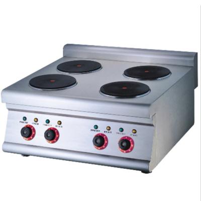 China Restaurant Canteen Hotel Food Shop Hot Dish Countertop Electric Cooktop Heating Commercial 4 Burner Electric Cooker Stove for sale