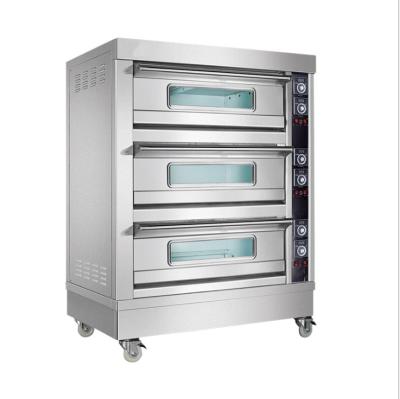 China Commercial Bakery Fuel Gas Bread Baking Oven Gas 2 3 Deck Cake Bread Pizza Baking Ovens for sale