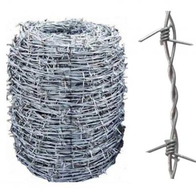 China Cheap BTO22 50Kg Galvanized Barbed Wire Price Per Roll Weight Per Meter for sale