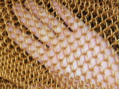 China 4mm Decorative Brass Mesh Screen Fire Resistance Decorative Brass Wire Mesh for sale