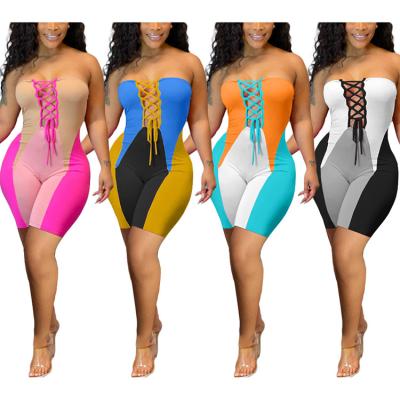 China Wholesale Printed QUICK DRY Adult Female Sexy Short One Piece Bodycon Jumpsuit for sale