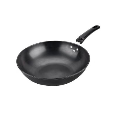 China Sustainable Non-Toxic And Healthy Cast Iron Chinese Wok Chinese 32cm Wok Cast Iron for sale