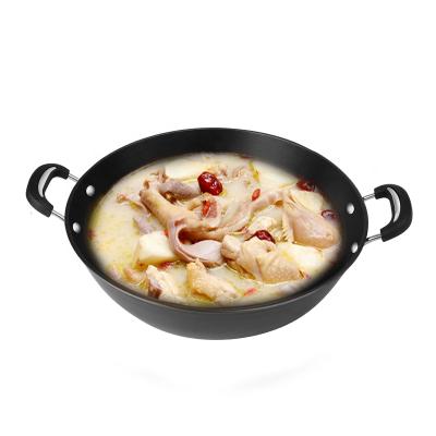 China 34cm non viable stick cast iron induction bottom soup pot cast iron potjie liner pot for sale