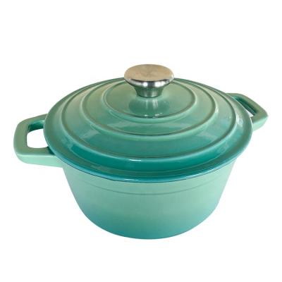 China Light Green Enamel Pan Thickened Ceramic Sustainable Hot Selling Casserole for sale