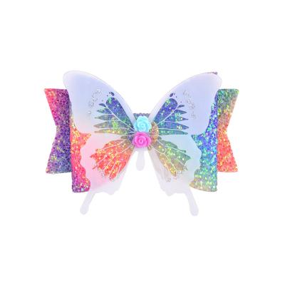 China New China manufacturer unique big bow hair barrettes hair barrettes for little girls diamond butterfly barrette hair clip for sale