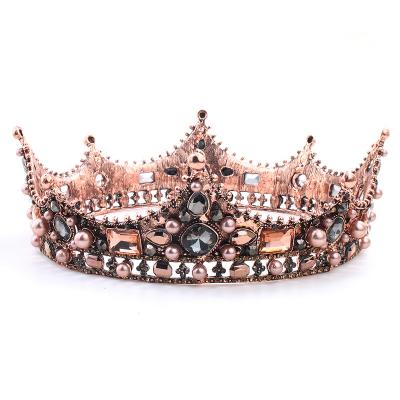 China Wedding Romantic Bridal Retro Hair Decoration Hair Accessories For Girls Wedding Party Princess Tiara Bridal Crown for sale