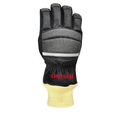 China Natural Cowhide / Kangaroo Firefighter Gloves With Reflective Belt NFPA AS / NZS for sale