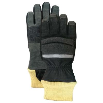 China AS/NZS 2161.6-2014 Fire Service Gloves Cowhide /Kangaroo With Reflective Belt for sale