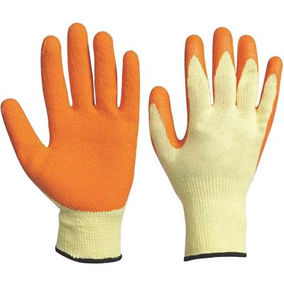 China Gele grootte 8-11 de Handschoenen van de Latextuin/van het Werkyard Handschoenen 10G breide Rimpel Te koop