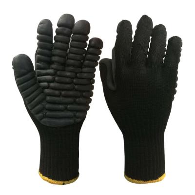 Chine Gants de amortissement de revêtement noirs de vibration de la CE/gants protection de vibration à vendre